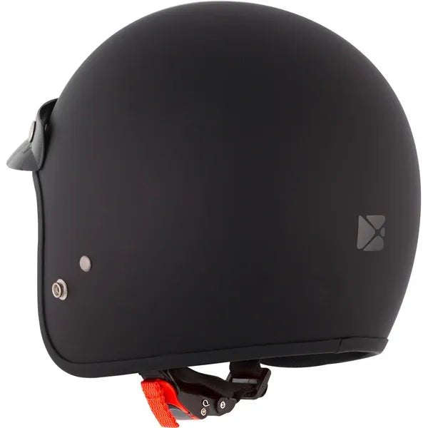 Casque Ouvert de Moto VG200 Solid Noir mat, de dos