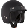Casque Ouvert de Moto VG200 Solid Noir mat, de face