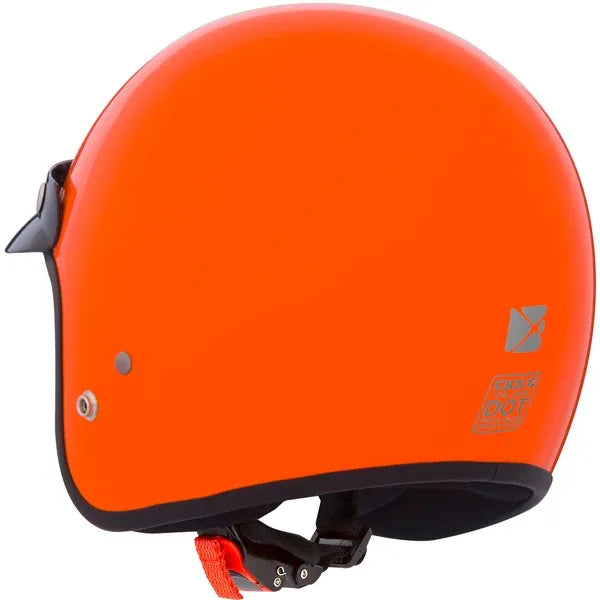 Casque Ouvert de Moto VG200 Solid Orange, de dos