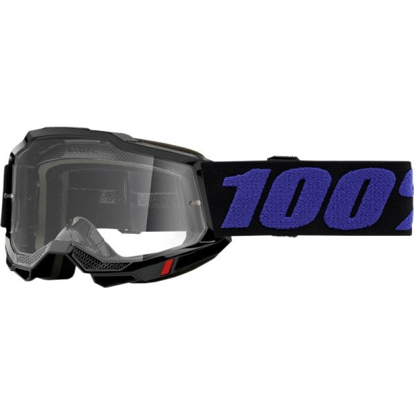 Lunettes de Motocross Accuri 2 à Lentille Claire Junior 100% Noir/Bleu