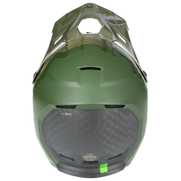 Casque de Motocross Hors Sentier F3 Carbone Pro Vert de dos