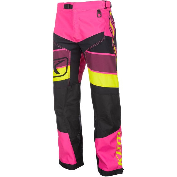 Pantalon de Motoneige Revolt Rose incliné de face