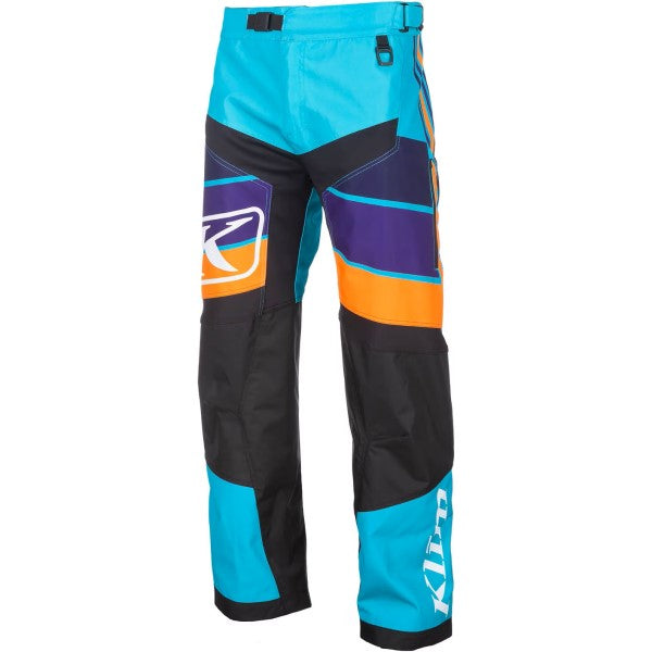 Pantalon de Motoneige Revolt Turquoise incliné de face