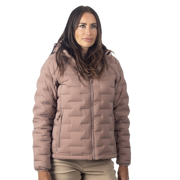 Manteau Luna Stretch Down Femme/Klim/mauve, de face