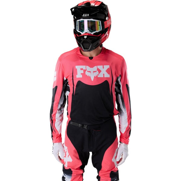 Chandail de Motocross 360 Clutch/Fox; rose, noir, de face