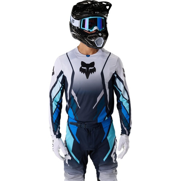 Chandail de Motocross 360 Foundry/Fox, bleu, de face
