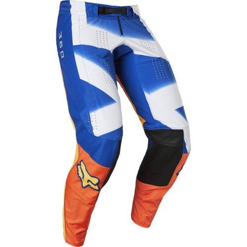 Pantalon de motocorss 360 Rkane Bleu/ Orange, de face