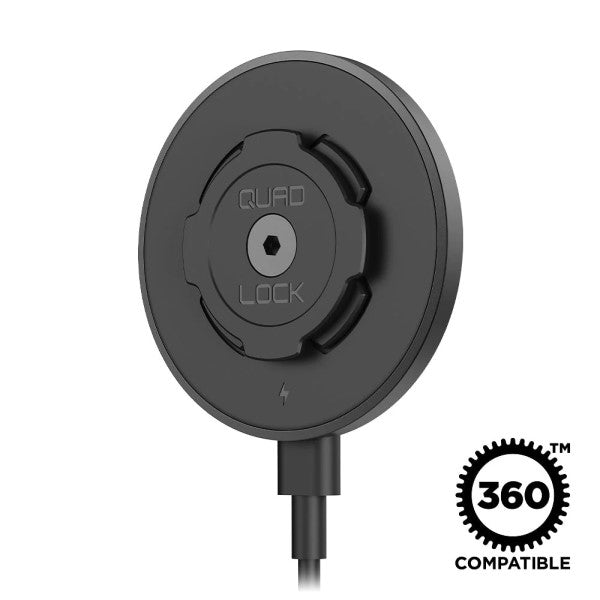 Quad Lock Embout Charge Sans Fil V2 – Charge Rapide Pour Support Voiture, Bureau Et Quad Lock 360