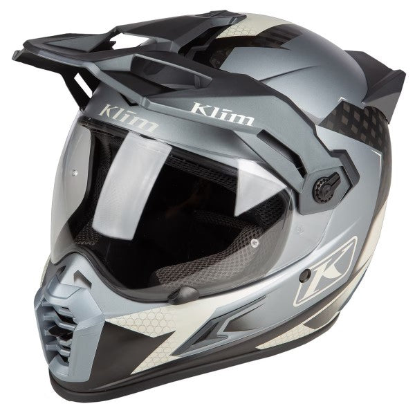 Casque Aventure de Moto Krios Pro /Klim/Gris, de profil