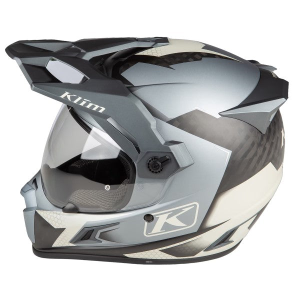 Casque Aventure de Moto Krios Pro Gris, côté gauche