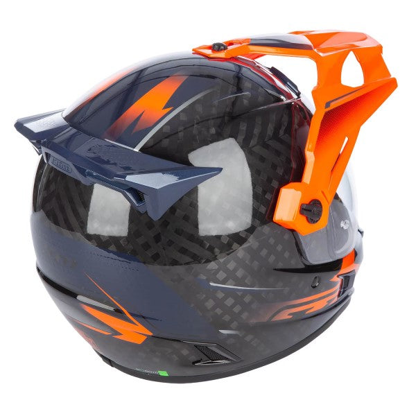 Casque Aventure de Moto Krios Pro Carbone/Klim/Orange, bleu, de dos