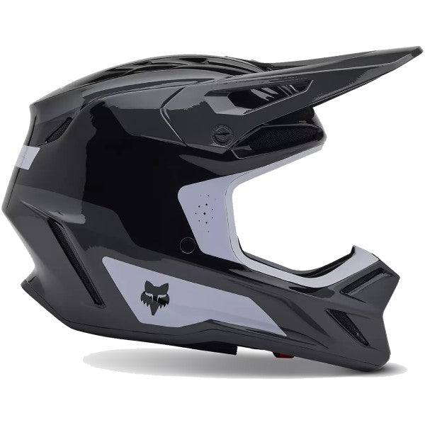 Casque de Motocross V3 Impression Junior Noir/Gris de gauche