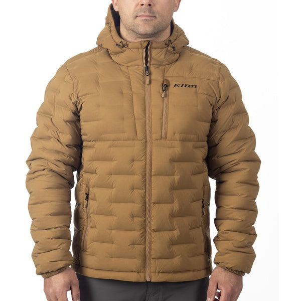 Manteau Boulder Stretch Down Hooded Brun, de face