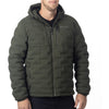 Manteau Boulder Stretch Down Hooded Vert, de face