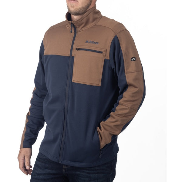 Manteau Glacier /Klim/bleu/brun, de face