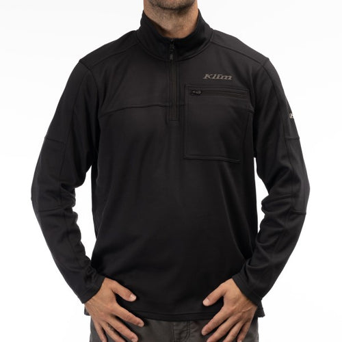 Manteau Glacier ¼ Zip Noir Devant