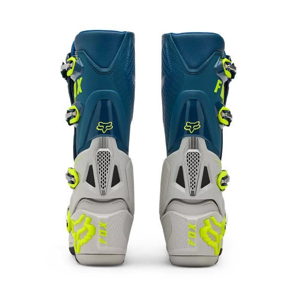 Bottes de Motocross Instinct Gris Bleu, arrière