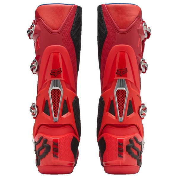Bottes de Motocross Instinct Rouge en paire de dos