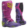Bottes de Motocross Instinct Mauve/Jaune en paire de face