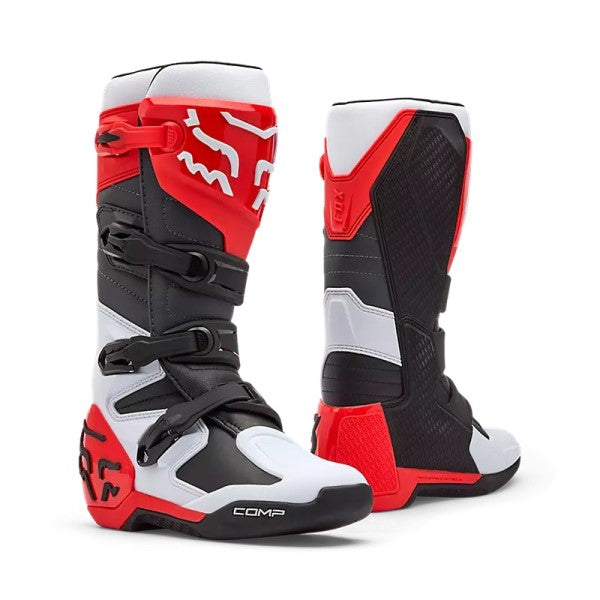 Bottes de Motocross Comp Rouge Blanc