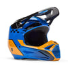 Casque de Motocross V1 Collect Bleu Orange, côté droit