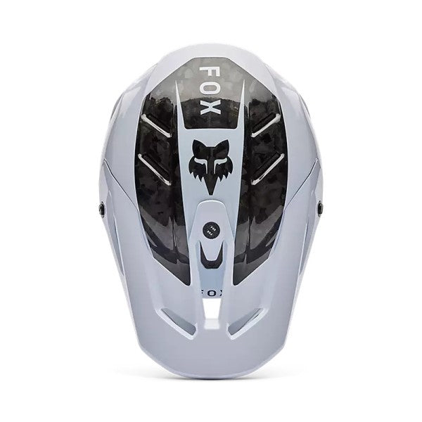 Casque de Motocross V3 RS Fracture Blanc, Dessus