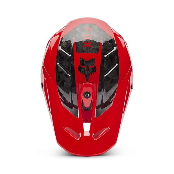 Casque de Motocross V3 RS Fracture Rouge, Dessus