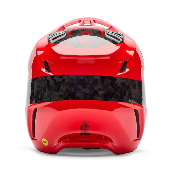 Casque de Motocross V3 RS Fracture Rouge, Dos