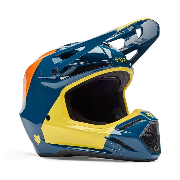 Casque de Motocross V3 Tine Mips Bleu, côté droit