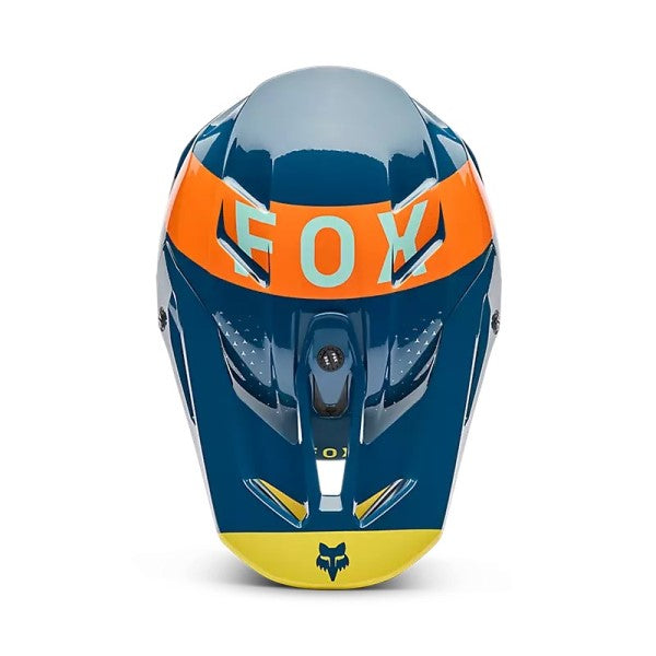 Casque de Motocross V3 Tine Mips Bleu, Dessus