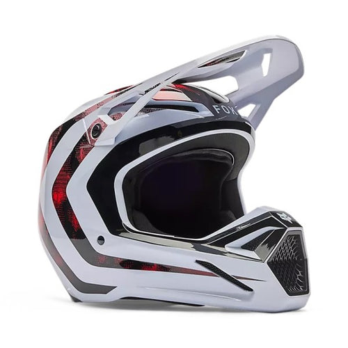 Casque de Motocross V1 Kairos Blanc Rouge, côté droit
