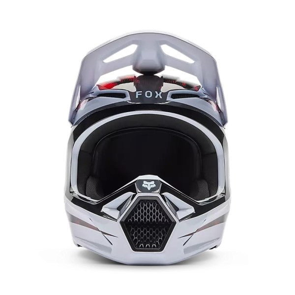 Casque de Motocross V1 Kairos Blanc Rouge, en face
