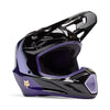 Casque de Motocross V3 Drip Noir Mauve, côté droit