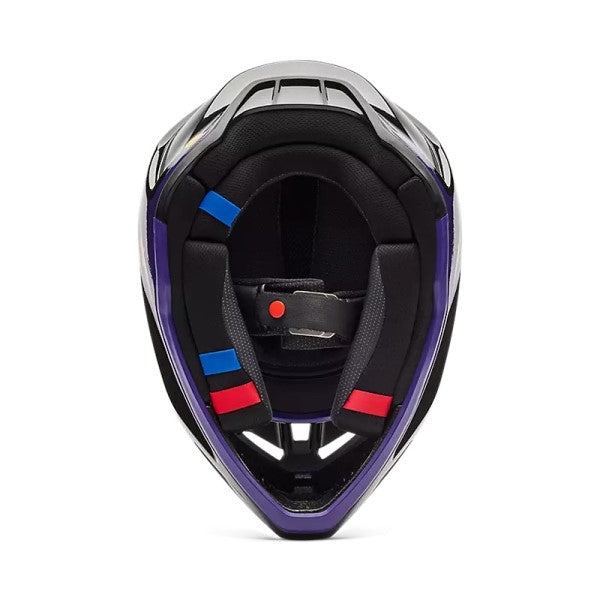 Casque de Motocross V3 Drip Noir Mauve, Intérieur 