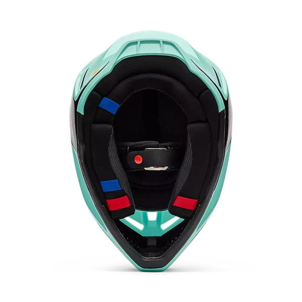 Casque de Motocross V3 Drip Turquoise, Intérieur 