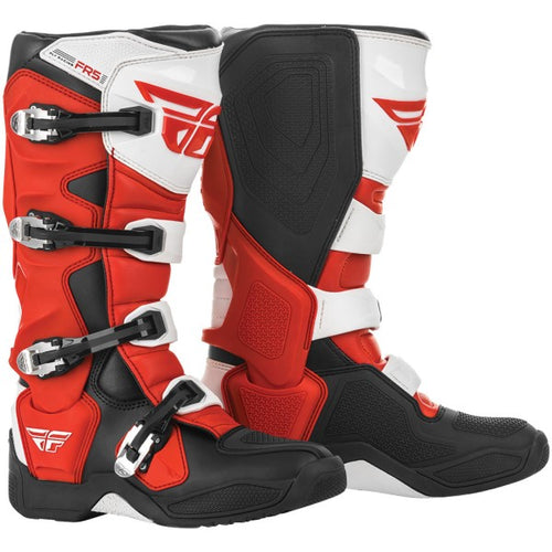 Bottes de Motocross Fly Racing FR5 Rouge Blanc Noir