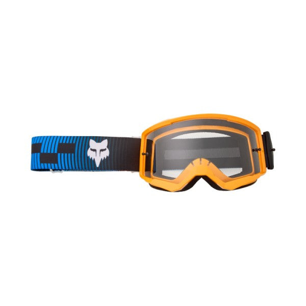 Lunette de Motocross Main Collect Bleu, de face