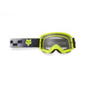 Lunette de Motocross Main Collect Gris Jaune, de face
