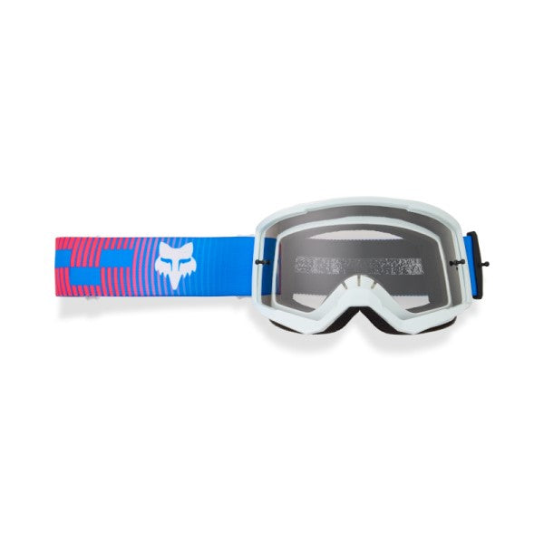 Lunette de Motocross Main Collect Junior Bleu/Rose, de face