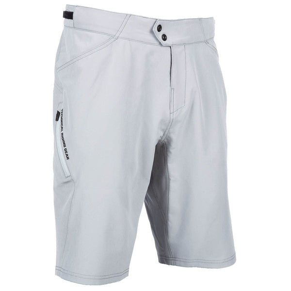 Short de Vélo Revolution Gris incliné de face à gauche