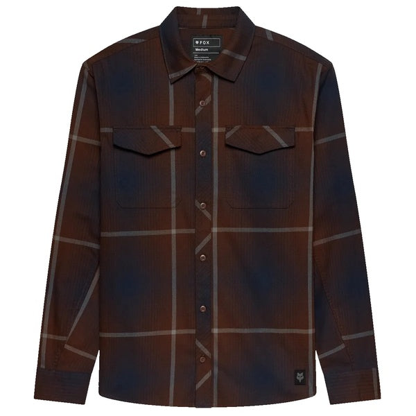 Chemise en Flanelle Survivalist Fire Brun Foncé de face