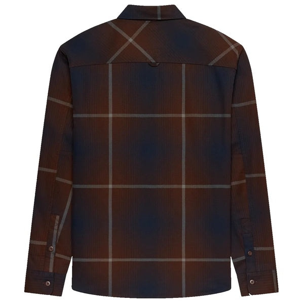 Chemise en Flanelle Survivalist Fire Brun Foncé de dos