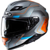 Casque Intégral de Moto F71 Arcan Gris/Orange de droite