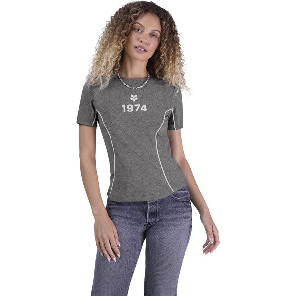 T-Shirt Moto-X Femme Graphite essayage de face
