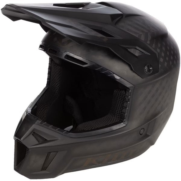 Visière de Motoneige F3 Carbon Pro Noir incliné de face