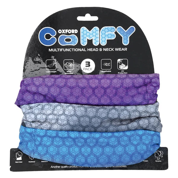 Cache-Tête et Cou Comfy Mauve/Bleu