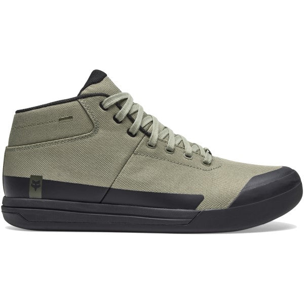 Chaussures de Vélo Union Canvas Gris/Vert côté gauche