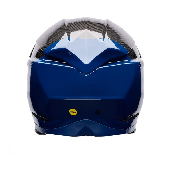 Casque de Motocross Moto-10 Spherical Strike Carbone Noir/Bleu, Dos