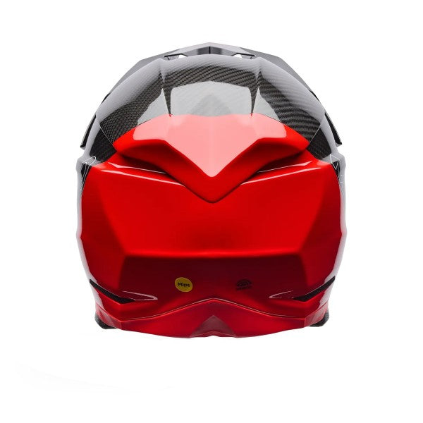 Casque de Motocross Moto-10 Spherical Strike Carbone Noir/Rouge, Dos