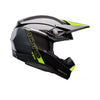 Casque de Motocross Moto-10 Spherical Strike Carbone Noir/Vert, de côté